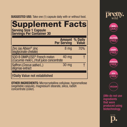 Daily Beauty Supplement Capsules with Saffron and Zinc